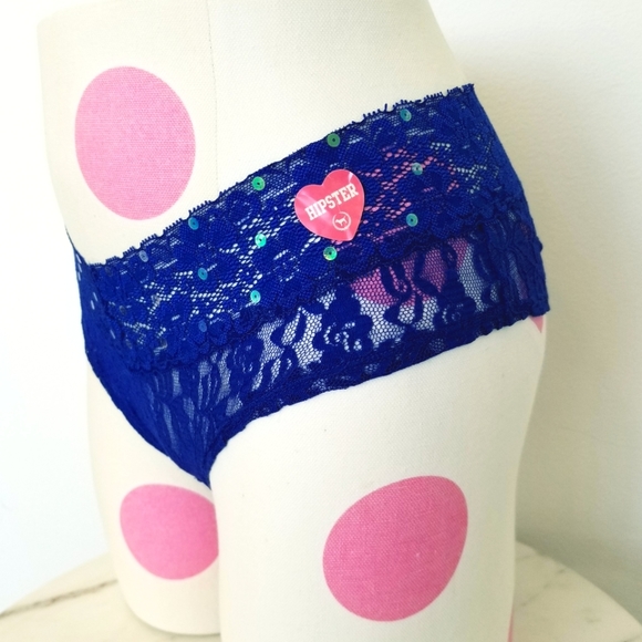 Victoria's Secret PINK Vintage Low Rise Sequin Bling Hipster Cheeky Panty NWT - Picture 3 of 15